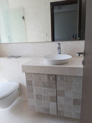 Bathroom in 3 BHK Apartment at Oberoi Realty Exquisite, Goregaon East – for Rent