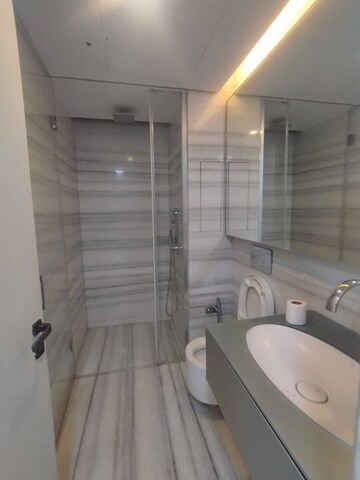 Bathroom in 4 BHK Apartment at Lodha World Crest, Worli – for Rent