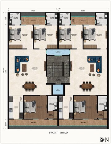 Floor Plan in 3 BHK Builder Floor at Sector 87 – for Sale