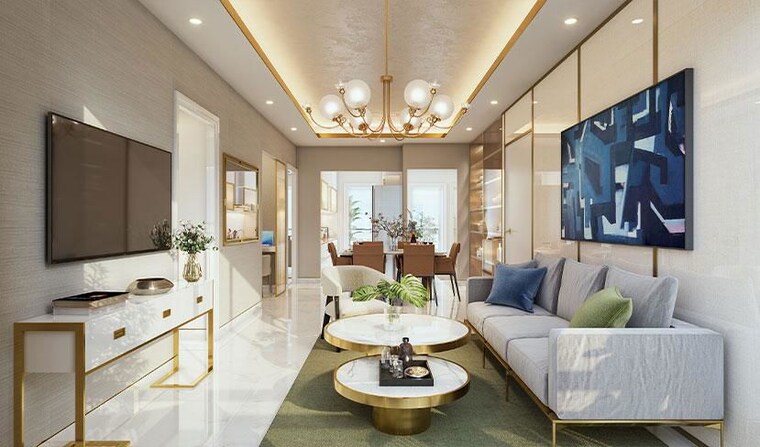 Living Room, smart-world-gems 2 Bedroom 1105 Sq.Ft. Builder Floor In Sector 89 Gurgaon 9718031