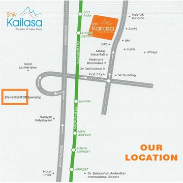 3 BHK Apartment – Map Location View at Mihan - for Sale