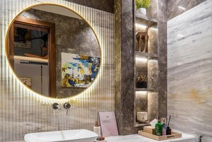 Attached Bathroom in 4 BHK Apartment at Sanghi Residency, Prabhadevi – for Rent