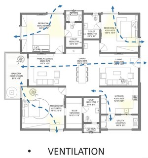 Floor Plan in 3 BHK Apartment at Kollur – for Sale
