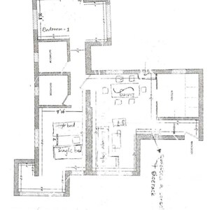Floor Plan in 2 BHK Apartment at Cumbala Hill – for Sale
