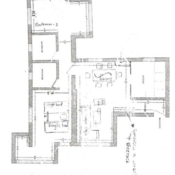Floor Plan in 2 BHK Apartment at Cumbala Hill – for Sale