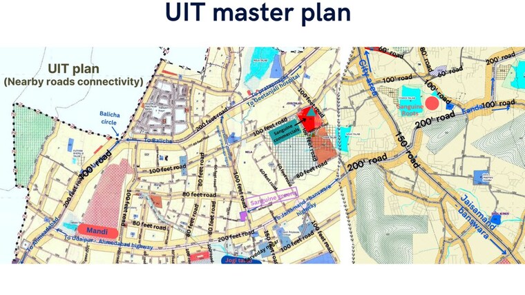 Map Location, nehru baazar Commercial Land 990 Sq.Ft. In Nehru Baazar Udaipur 9720303