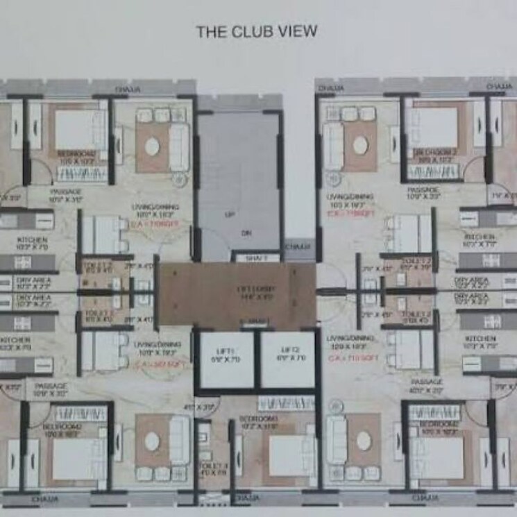 Floor Plan, andheri west 3 Bedroom 850 Sq.Ft. Apartment In Andheri West Mumbai 9720464