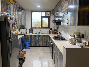 Kitchen in 3 BHK Apartment at Chattarpur – for Rent