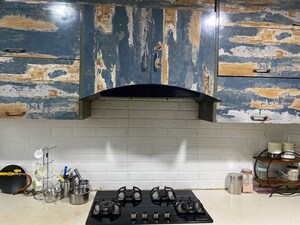 Kitchen in 3 BHK Apartment at Chattarpur – for Rent