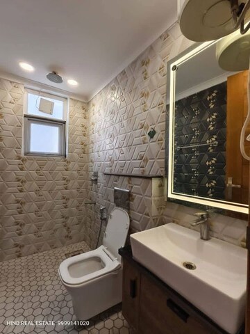 Bathroom in 3 BHK Apartment at Saket – for Rent