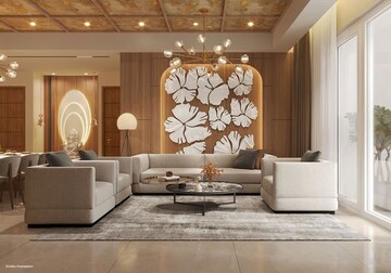 Living Room in 3 BHK Apartment at Hero Homes Palatial, Sector 104 – for Sale