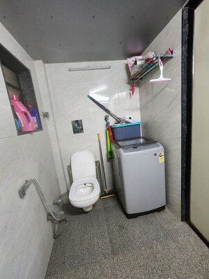 Bathroom in 1 BHK Apartment at Sai Srishti CHS, Kharghar Sector 20 – for Rent