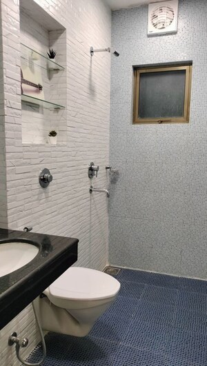 Bathroom in 3 BHK Apartment at Oberoi Realty Woods, Goregaon East – for Rent