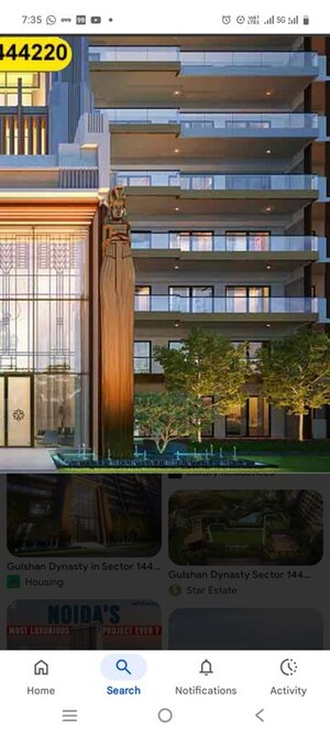 4 BHK Apartment – Exterior View View at Gulshan Dynasty, Sector 144 - for Sale