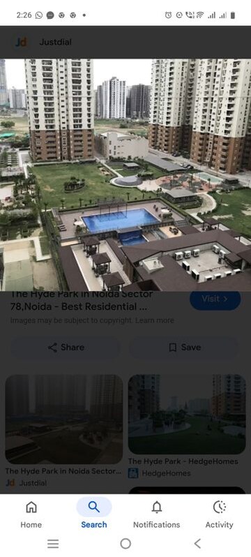 3 BHK Apartment – Exterior View View at Nimbus The Hyde park, Sector 78 - for Sale