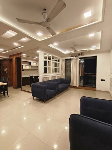 Living Room in 3 BHK Apartment at Rustomjee OZone, Goregaon West – for Rent