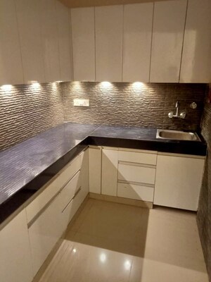 Kitchen in 1 BHK Builder Floor at Panchsheel Enclave – for Rent