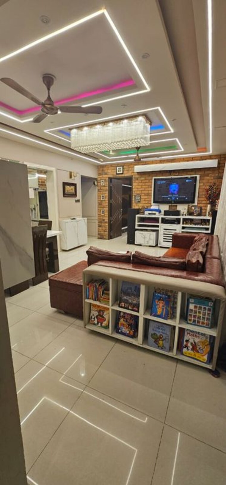 Living Room, pride-world-city-kingsbury 3 Bedroom 1000 Sq.Ft. Apartment In Charholi Budruk Pune 9721581