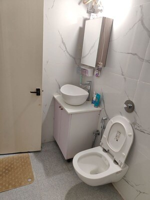 Bathroom in 3 BHK Apartment at Puravankara Purva Graces, Amrutahalli – for Rent