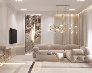 Living Room in 2 BHK Apartment at Smart World Gems, Sector 89 – for Sale