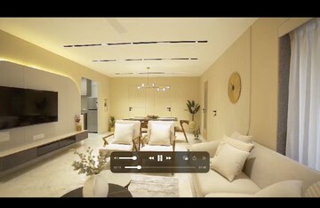 Living Room in 3 BHK Apartment at Vesu – for Sale