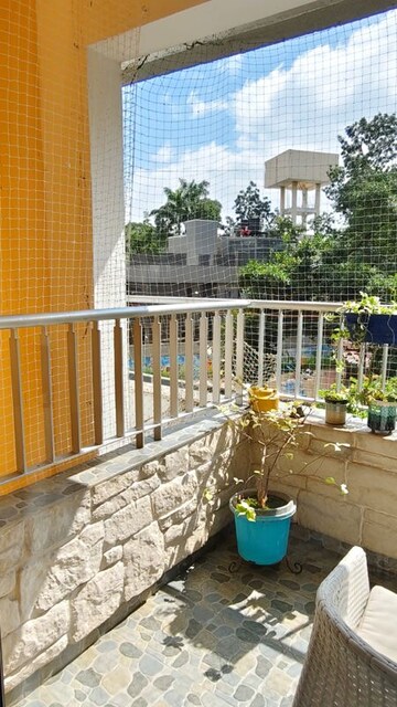 Balcony in 3 BHK Apartment at Bearys Haudin Heights, Halasuru – for Rent