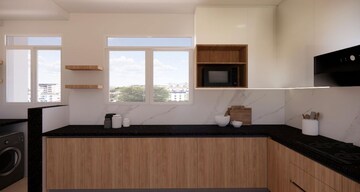 Kitchen in 3 BHK Apartment at Prestige Woodland Park, Cooke Town – for Rent