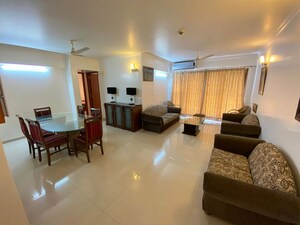 Living Room in 3 BHK Apartment at Motwani Fairmount Towers Apartments, Cooke Town – for Rent
