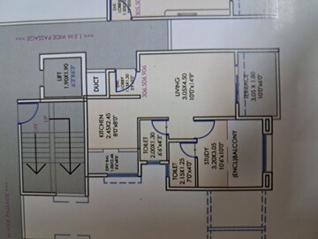 Floor Plan in 1 BHK Apartment at Goel Ganga Amber, Tathawade – for Sale