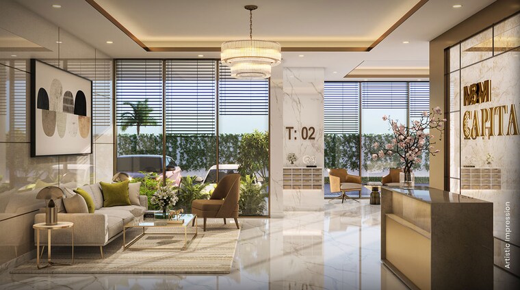 Living Room, m3m-capital 2 Bedroom 1310 Sq.Ft. Apartment In Sector 113 Gurgaon 9722817