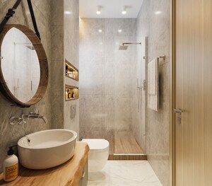 Bathroom in 3 BHK Apartment at Ajmera Crosstown One, Kalyan West – for Sale