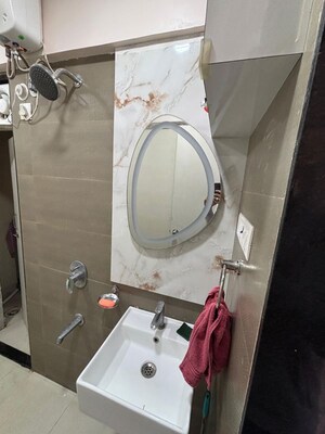 Bathroom in 2 BHK Apartment at Ashar Metro Towers, Vartak Nagar – for Rent