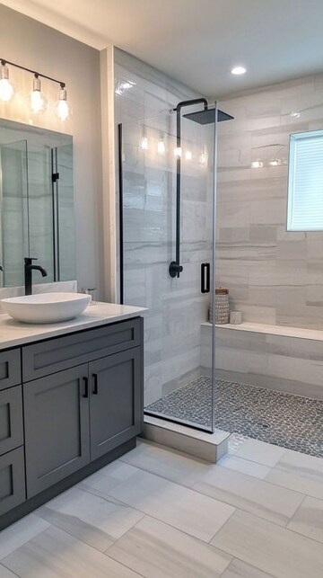 Bathroom in 2.5 BHK Apartment at Marathon Monte South, Byculla West – for Rent