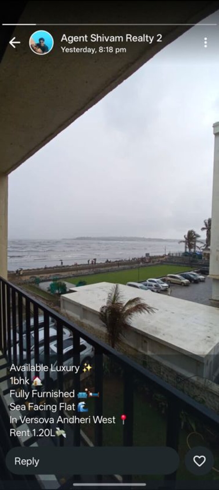 Balcony, best-complex-andheri-west 1 Bedroom 500 Sq.Ft. Apartment In Andheri West Mumbai 9724098