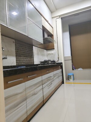Kitchen in 3 BHK Apartment at Progressive Group Highness, Sanpada – for Rent