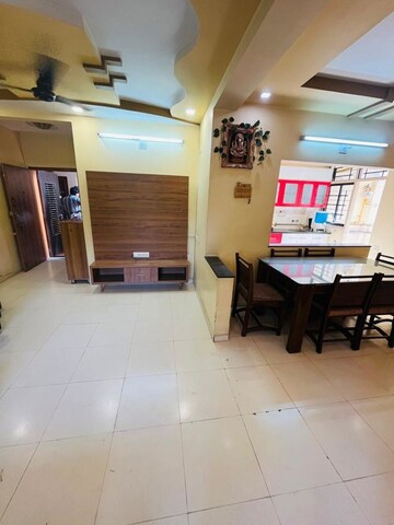 Dining area in 3 BHK Apartment at Prahlad Nagar – for Rent
