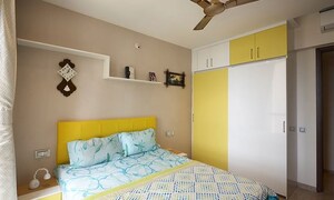 Bedroom in 1 BHK Apartment at Shrinivas Savita Calysta, Thergaon – for Rent