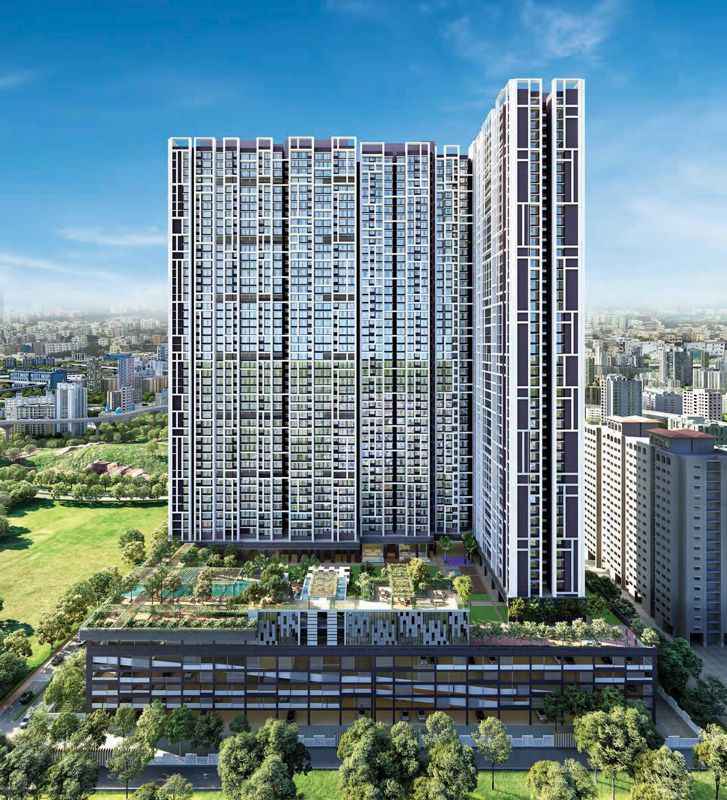 3 BHK + Extra Room 965 Sq.Ft. Apartment in Dosti Eastern Bay
