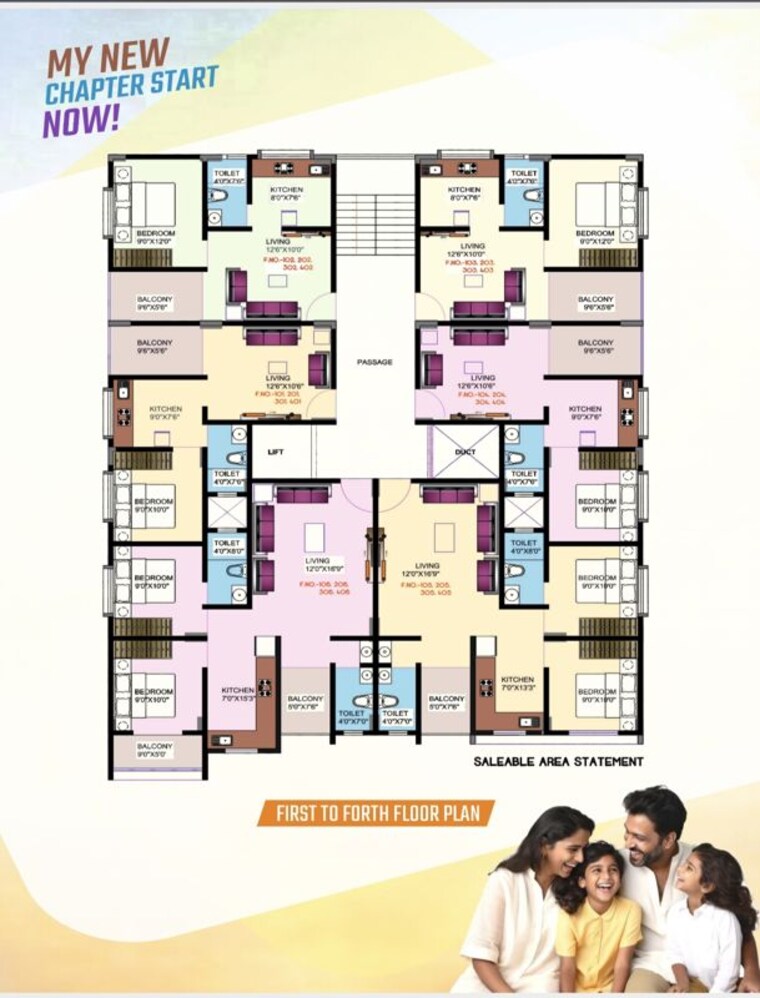 Floor Plan, wadgaon sheri 1 Bedroom 502 Sq.Ft. Apartment In Wadgaon Sheri Pune 9724949