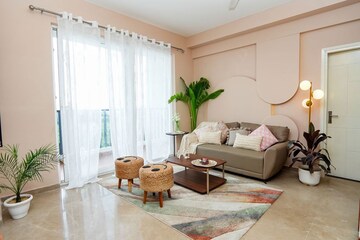 Living Room in 2.5 BHK Apartment at Microtek Greenburg, Sector 86 – for Rent