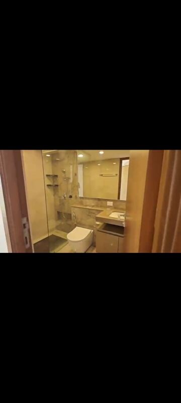 Bathroom in 3 BHK Apartment at Hiranandani Lake Encalve Glendale, Ghodbunder Road – for Rent