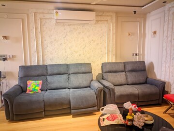 Living Room in 3 BHK Apartment at Aparna Sarovar, Nallagandla – for Rent