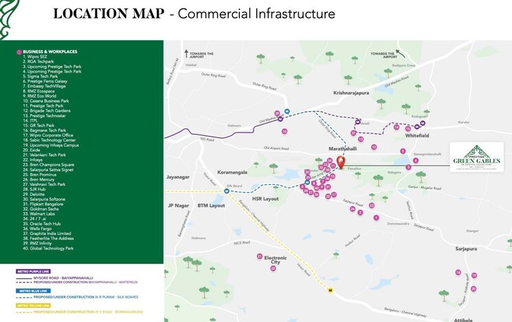 Map Location, prestige-green-gables 3 Bedroom 1597 Sq.Ft. Apartment In Panathur Bangalore 9719375