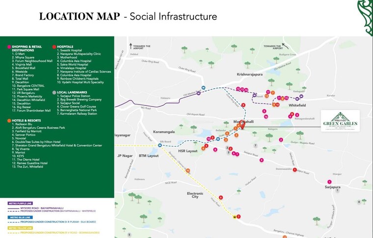 Map Location, prestige-green-gables 3 Bedroom 1597 Sq.Ft. Apartment In Panathur Bangalore 9719375