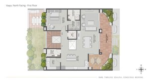 Floor Plan in 4 BHK Villa at Thanisandra – for Sale