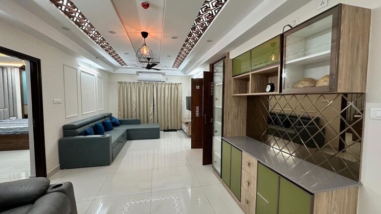 Kitchen, my-home-tarkshya 3 Bedroom 1960 Sq.Ft. Apartment In Kokapet Hyderabad 9726177