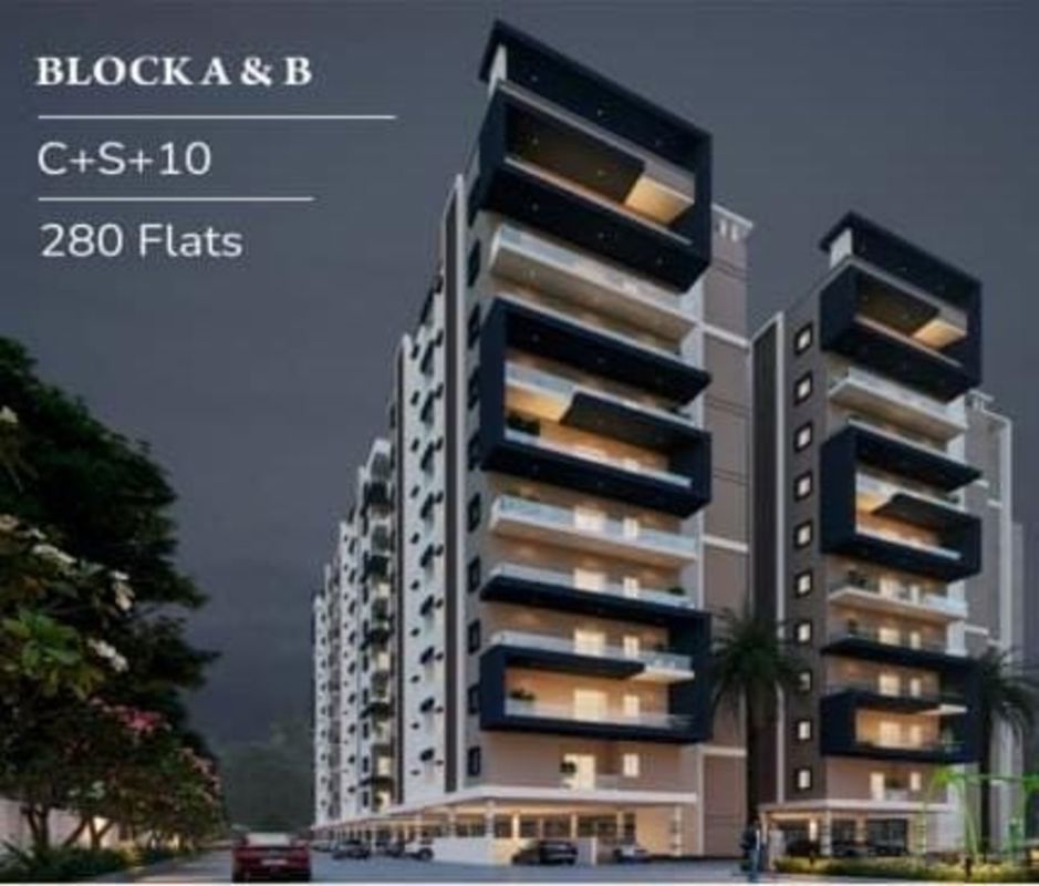 2 BHK + Pooja Room 1250 Sq.Ft. Apartment in Vijaya Bheri Arcade