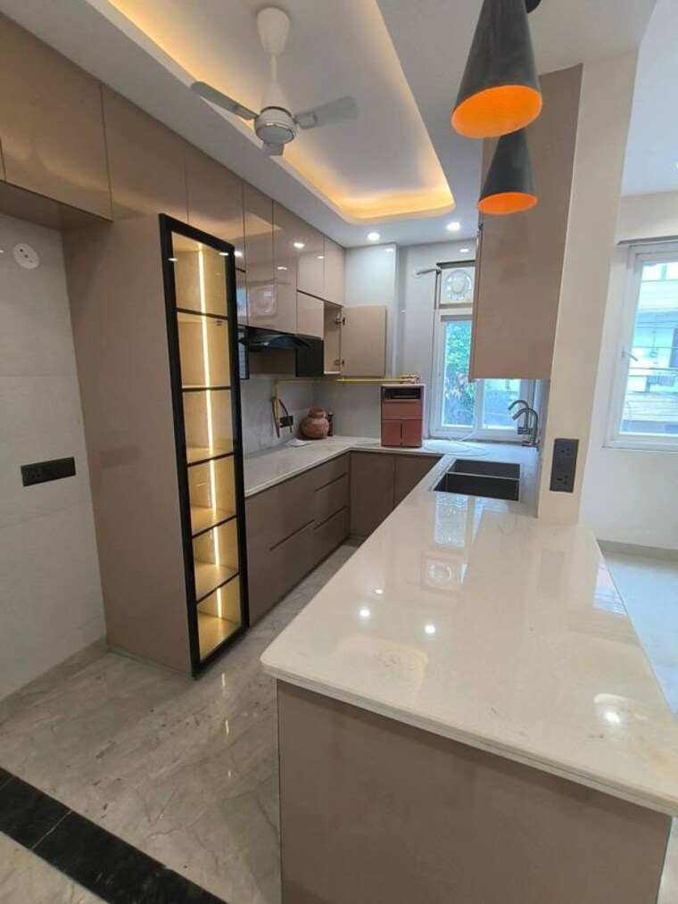 Kitchen, greater kailash 3 Bedroom 1800 Sq.Ft. Builder Floor In Greater Kailash Delhi 9726252