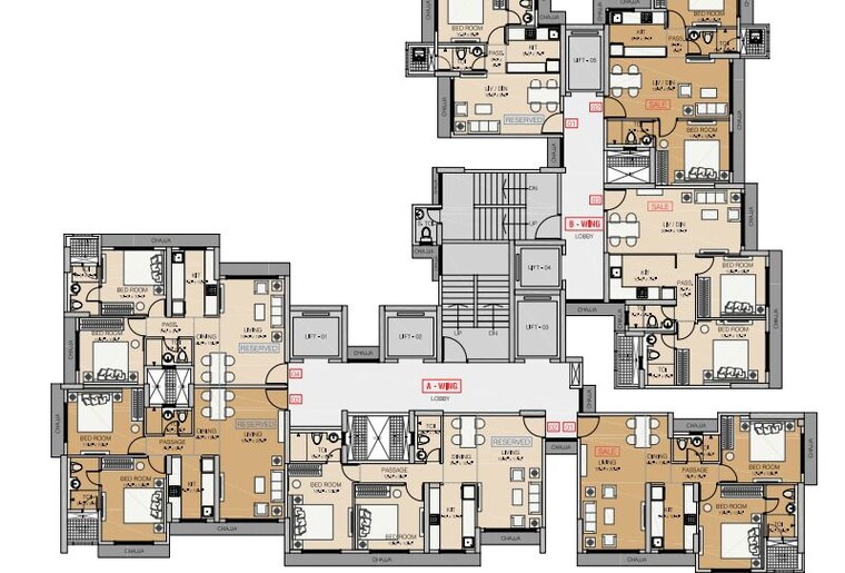 Floor Plan, dotom-vue 1 Bedroom 553 Sq.Ft. Builder Floor In Borivali West Mumbai 9715503