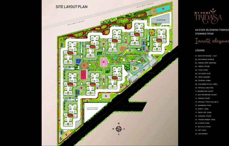 Master Plan, my-home-tridasa 2.5 Bedroom 1505 Sq.Ft. Apartment In Tellapur Hyderabad 9726754